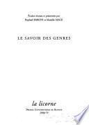 Le savoir des genres