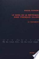 Le sens de la métrique chez François Villon