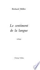 Le sentiment de la langue