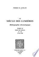 Le siècle des lumières: Index des auteurs, A-K, 1716-1760