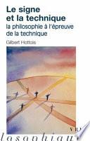 Le signe et la technique