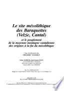 Le site mésolithique des Baraquettes, Velzic, Cantal, et le peuplement de la moyenne montagne cantalienne des origines à la fin du mésolithique