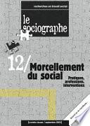le Sociographe n°12 : Morcellement du social. Pratiques, professions, interventions