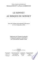 Le sonnet au risque du sonnet