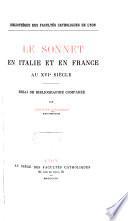 Le sonnet en Italie et en France au XVI siècle