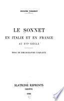 Le sonnet en Italie et en France au XVIe siècle