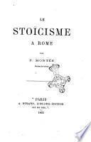 Le stoïcisme a Rome par P. Montée