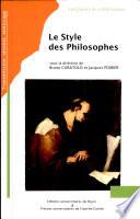 Le style des philosophes