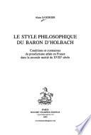 Le style philosophique du baron d'Holbach