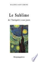 Le Sublime de l'Antiquité à nos jours