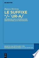 Le suffixe */-'ur-a/