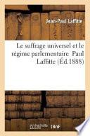 Le Suffrage Universel Et Le Regime Parlementaire