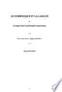Le symbolique et la langue, ou, La langue dans la philosophie maçonnique