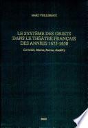 Le système des objets dans le théâtre français des années 1625-1650