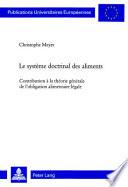 Le système doctrinal des aliments
