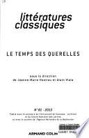 Le temps des querelles