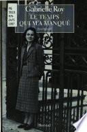 Le temps qui m'a manqué