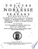 Le theatre de la noblesse du Brabant