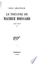 Le Théatre de Maurice Boissard
