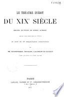 Le théâtre inédit du XIXe siècle