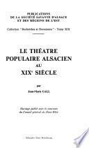 Le théâtre populaire alsacien au XIXe siècle