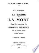 Le thème de la mort dans les romans de Georges Bernanos