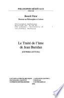 Le traité de l'âme de Jean Buridan