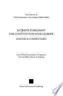 Le traité établissant une constitution pour l'Europe