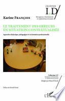 Le traitement des erreurs en situation contextualisée