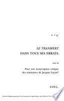 Le Transfert dans tous ses errata