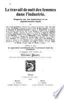 Le travail de nuit des femmes dans l'industrie