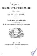 Le Tribunal criminel et révolutionnaire de la Dordogne sous la terreur