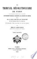 Le tribunal révolutionnaire de Paris