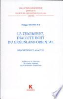 Le tunumiisut, dialecte inuit du Groenland oriental
