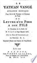 Le Vatican vangé