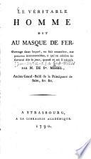 Le véritable homme, dit au Masque de fer
