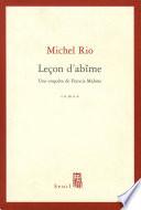 Leçon d'abîme. Une enquête de Francis Malone