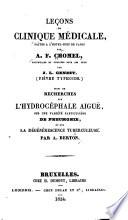 Leçon de clinique médicale faites à l'Hôtel Dieu de Paris
