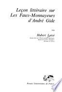 Leçon littéraire sur Les faux-monnayeurs d'André Gide