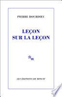 Leçon sur la leçon