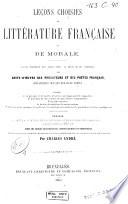 Leçons choisies de littérature française et de morale