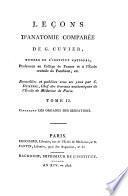 Leçons d'anatomie comparée de G. Cuvier...