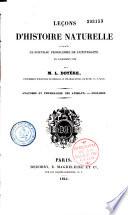 Leçons d'histoire naturelle
