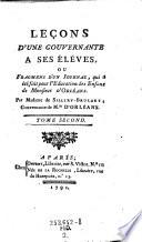 Leçons d'une gouvernante a ses éléves