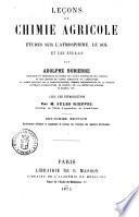 Leçons de chimie agricole études sur l'atmosphère, le sol et les engrais par Adolphe Bobierre