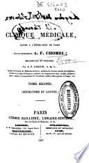 Leçons de clinique médicale faites à l'Hôtel-Dieu de Paris