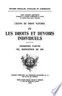 Leçons de droit naturel