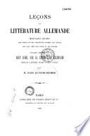 Leçons de littérature allemande
