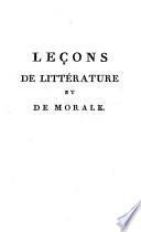 Leçons de litterature et de morale
