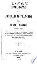 Leçons de littérature française par mm. Noël et de La Place